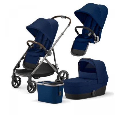 Cybex Gazelle S Double Stroller Navy Blue 2 Seat + Bassinet--CLEARANCE STOCK LAST 2 SETS cash deal